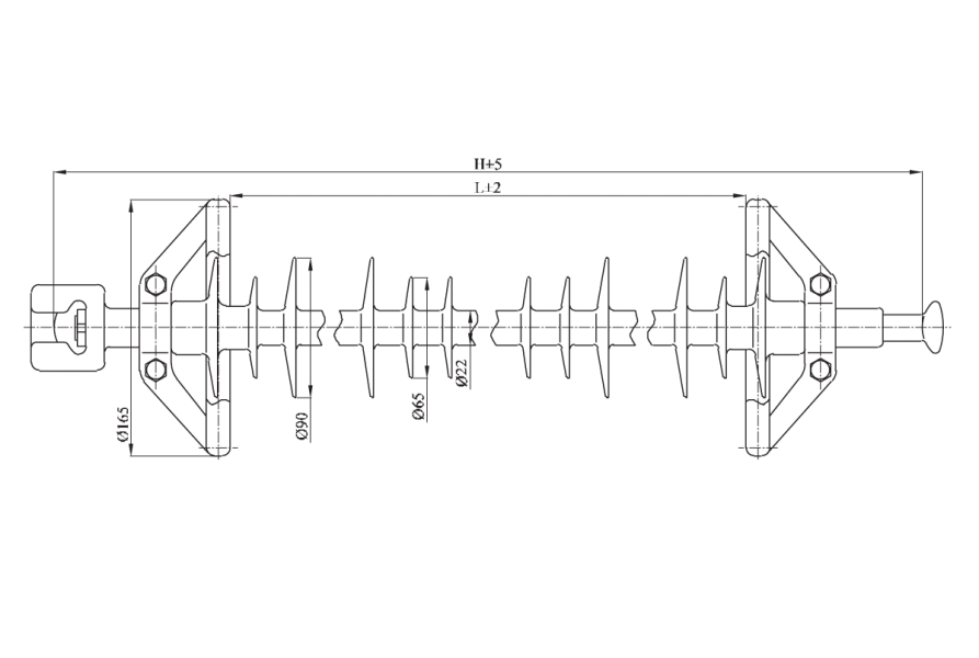 Insulators linear suspension core composite with a nominal voltage 110 кv