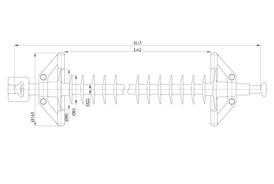 Insulators linear suspension core composite with a nominal voltage 220 кv