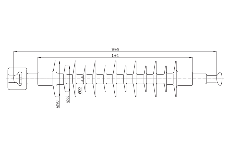 Insulators linear suspension core composite with a nominal voltage 35 кv